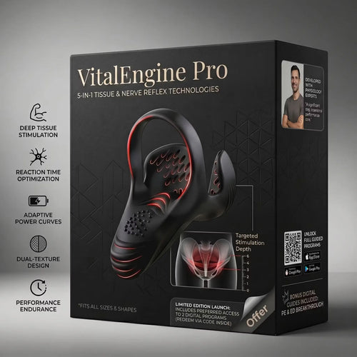 ★ #1 RATED  VitalEngine Pro-The #1  5-in-1 at-home trainer  that reverses ED & PE  with advanced precision  ✦