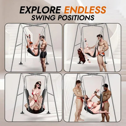1000 Swing - Utimi Heavy-Duty Sex Swing Stand – Adjustable Couples Sling with 1000 lb Steel Frame