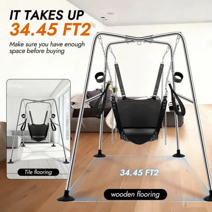 1000 Swing - Utimi Heavy-Duty Sex Swing Stand – Adjustable Couples Sling with 1000 lb Steel Frame