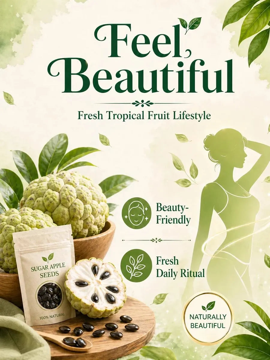 🍐✨Live Sugar Apple Seeds – Sweet Tropical Fruit for Home Gardenarden