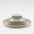Porcelain Dinnerware Set with Subtle Rim