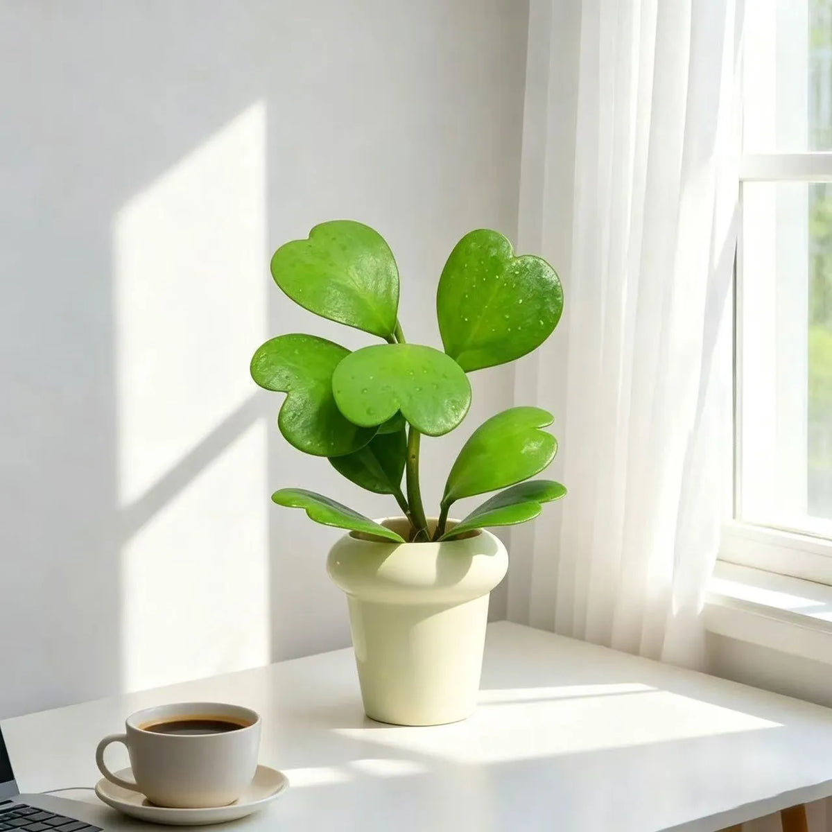 Hoya Kerrii Sweetheart Plant, Heart-Shaped Succulent, Low-Maintenance Indoor Houseplant for Home & Office Decor